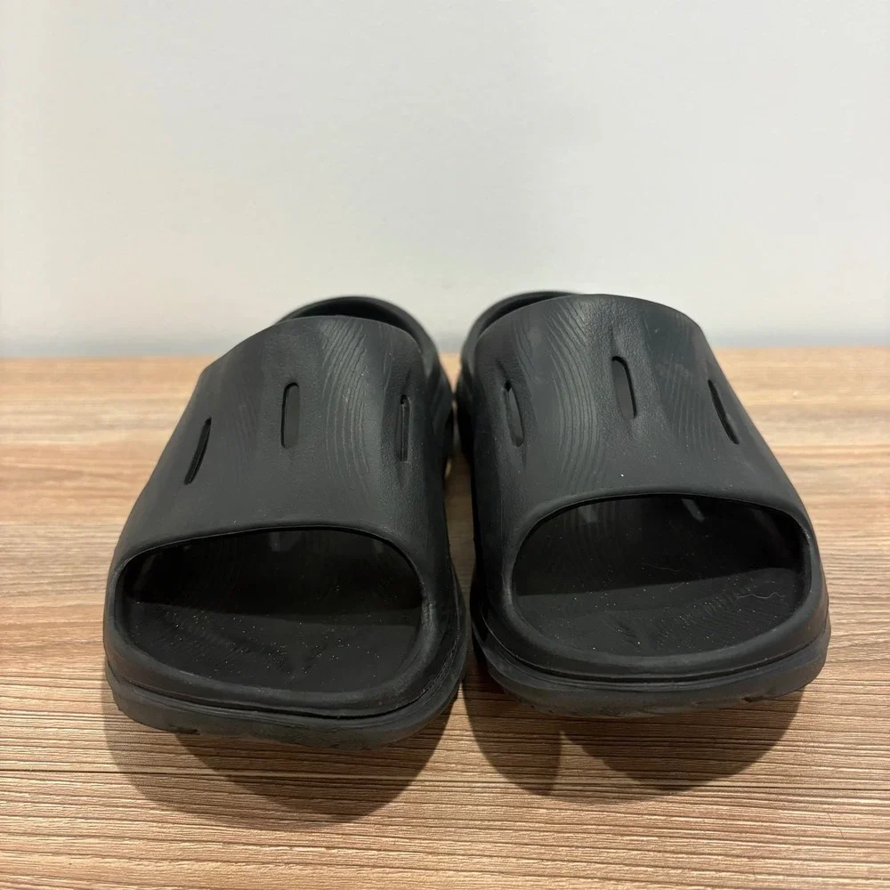 HOKA Ora Recovery Slide 3 Sandals Women Black size 8 Comfort Slip On EVA Foam